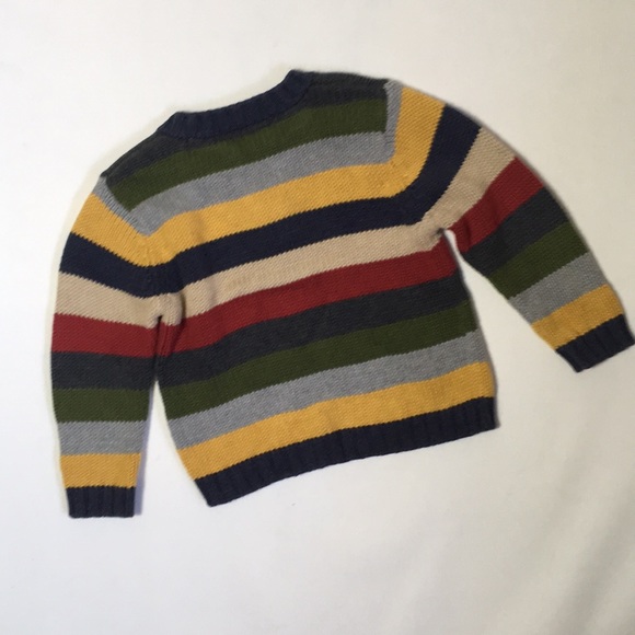 Striped Cotton Knit Sweater - size M (4-5) - Picture 8 of 9